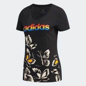 Adidas Women's Black Graphic Tee